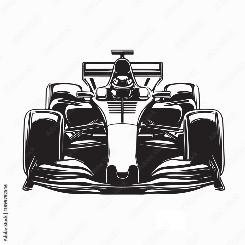 Obraz premium Grand Prix Vector Images. Modern Formula 1 Racing Car Image Vector 