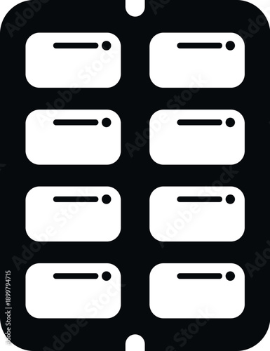 Chewing gum pack icon representing fresh breath and candy or confectionery design elements