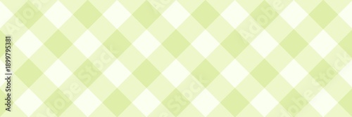 Light green and white gingham checkered pattern background. Argyle plaid texture, ideal for spring themes, picnics, tablecloths, scrapbooking, and fresh organic food branding.