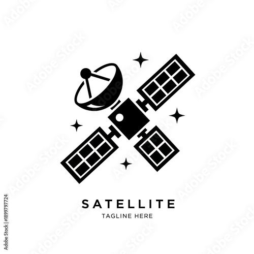 Satellite Icon – Space Communication Orbit Technology Symbol