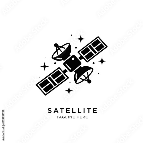 Satellite Icon – Space Communication Orbit Technology Symbol