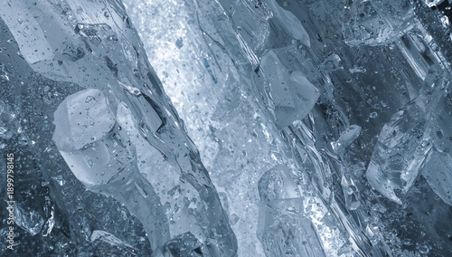 Ice Formations in a Cold Landscape Capture the Beauty and Texture of Natures ...