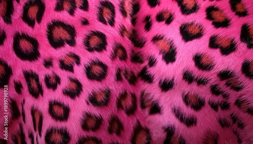 close up of pink leopard fur print background animal skin backdrop for fashion textile print banner