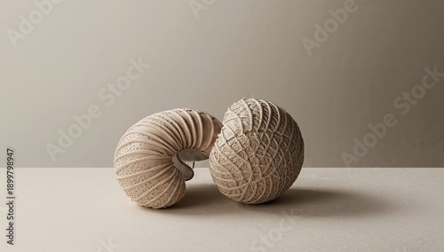 Decorative Shells on a Light Surface in a Simple Setting