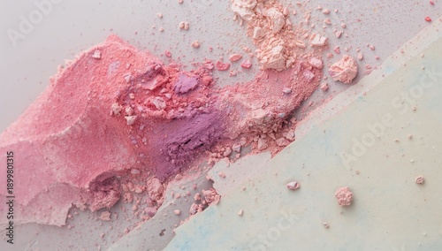Colorful Powders Scattered on a Flat Surface in a Creative Workspace