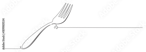 Continuous line drawing of cutlery illustration 2.eps