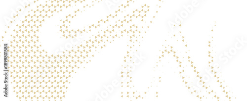 Abstract White and Gold Triangle Pattern Background