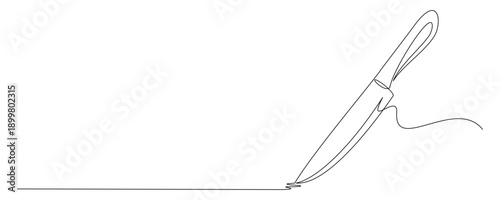 Continuous line drawing of cutlery illustration.eps