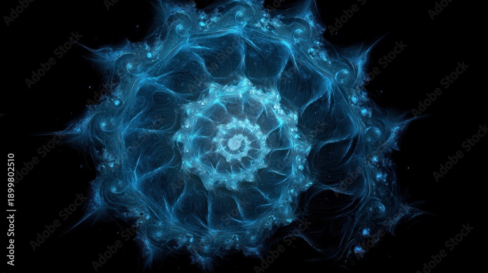 Naklejka premium Abstract fractal design on black background