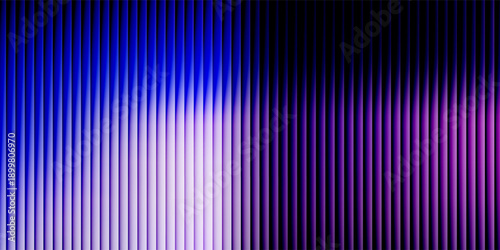 Futuristic neon texture with vibrant shades of blue green gradients and bright smooth fluted vertical lines. Bold dynamic design blending smooth tones and radiant colors for modern visual art project