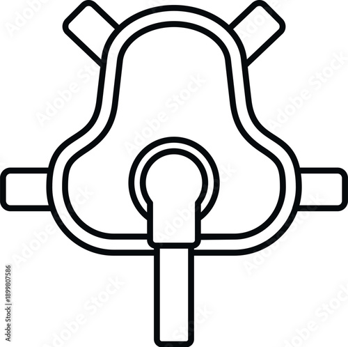 Oxygen mask illustrating healthcare, breathing assistance, and personal protective equipment