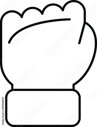 Hand making a fist symbolizing power, strength, and protest