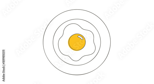 fried egg icon, vector illustration, breakfast symbol, food logo, for menu or recipe, Isolated on transparent background, png