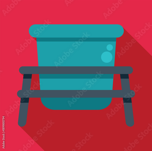 Potty training chair for children in a bright flat design style