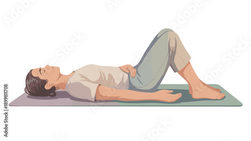 A person in a reclined yoga pose.