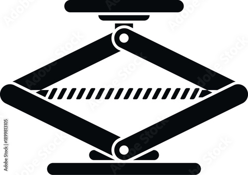 Scissor car jack tool providing lift for automotive repair