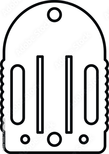 Biscuit jointer plate line art for woodworking and joinery applications