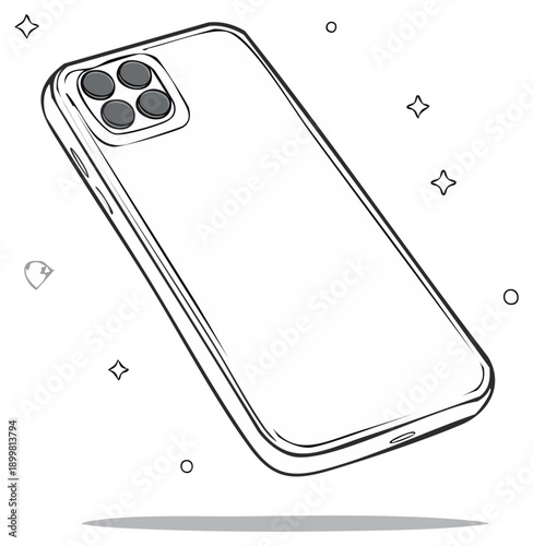 Smartphone Design Perspective with Camera Lenses