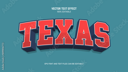 Texas Text Effect with Classic Retro Style