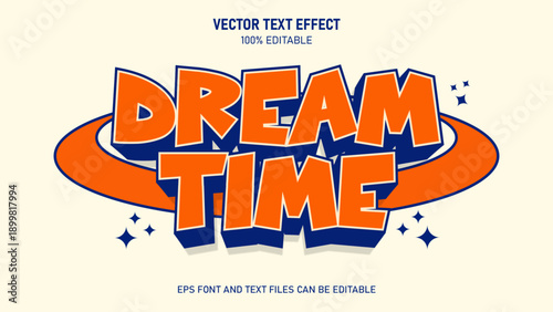 Dream time 3d style text effect