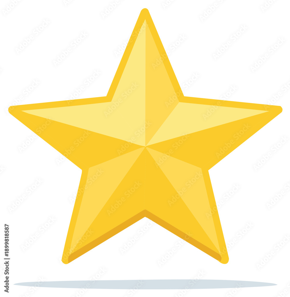 Obraz premium Single Shining Gold Star Five Points Vector Illustration Graphic