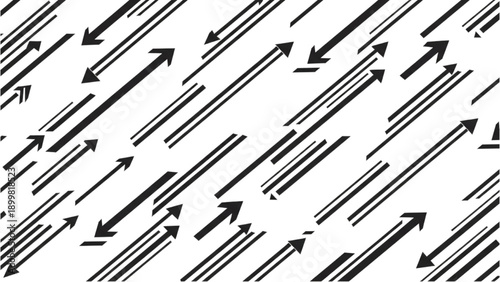 Multiple Arrows Pointing Diagonally Across the Frame in a Repeating Pattern
