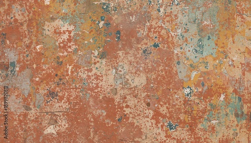 Wall Art With Tropical Plants and Flowers in Bright Colors on a Textured Background in a Room