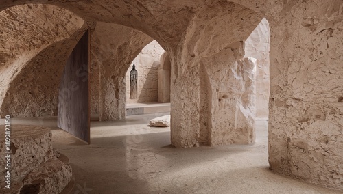 Modern Interior Space With Natural Light and Simple Design Features in a Rela...