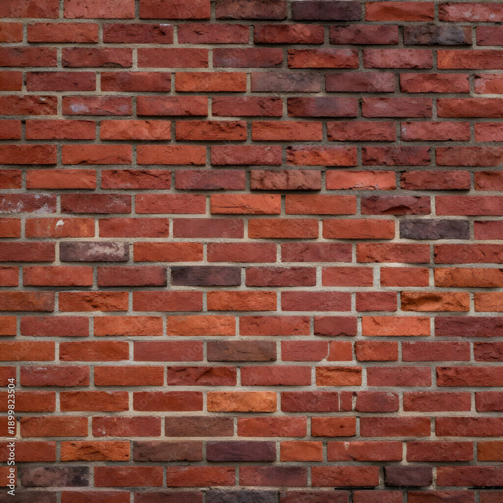 Obraz premium Red Brick Wall Texture Background with Natural Stone Pattern