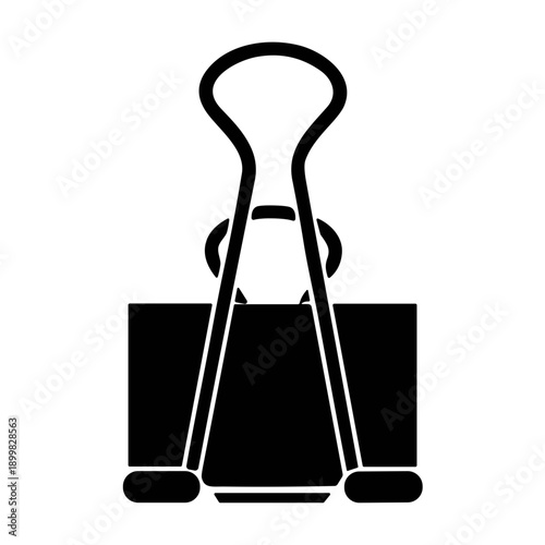 black paper clip illustration vector