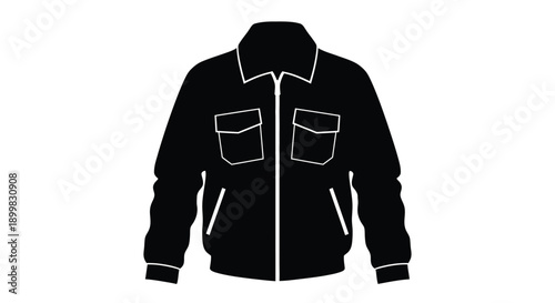Black jacket with white outline a striking fashion silhouette