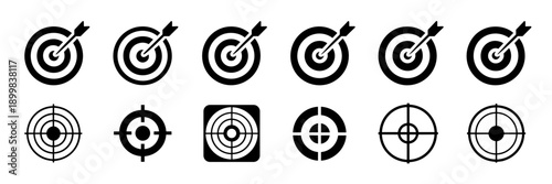 black target and bullseye icons