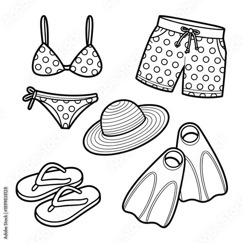 Beachwear and Accessories Sketch