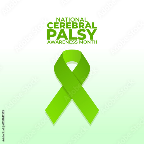 Vector graphic of National Cerebral Palsy Awareness Month for National Cerebral Palsy Awareness Month celebration.