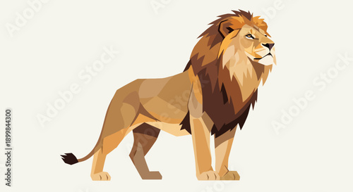 Majestic Lion Standing Proudly