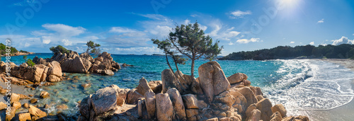 Panoramic view of Capriccioli beach, Sardinia, Olbia, Arzachena - Sardinia