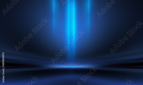 Abstract blue light rays background
