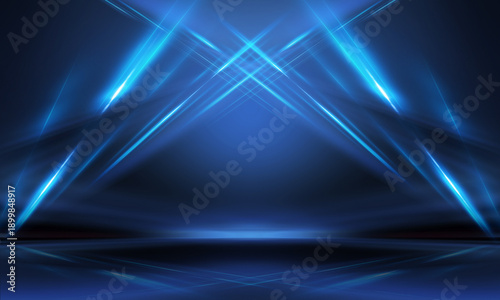 Abstract blue light rays ba...