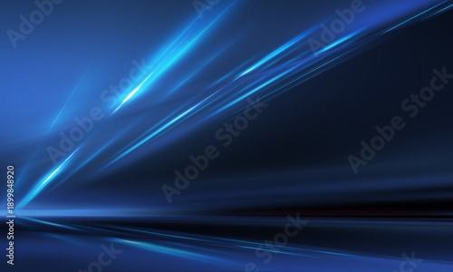 Abstract blue light rays ba...