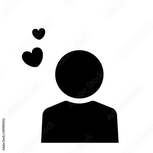 好感度といいねを表す人物アイコン(黒)