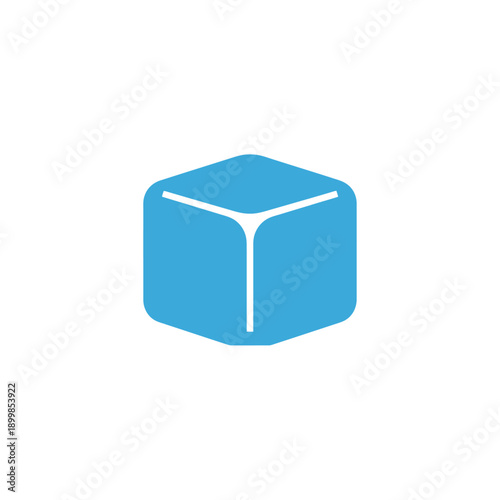 Abstract Three-Dimensional Cube Graphic with Geometric Lines, Representing Structure, Innovation, and Digital Concepts in a Clean, Minimalist Vector Design