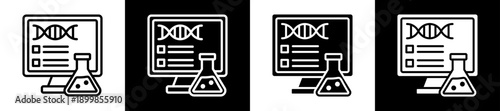 Biomedical Icon Set In Black And White Filled Style Collection