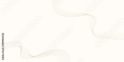 Wave line background with smooth shape. Beautiful wavy line on a white background. Horizontal banner template. Abstract futuristic template. Chrome technological wallpaper.