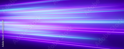Twisting neon ribbons create flowing light waves across dark space. Motion blur and vibrant colors emphasize dynamic motion. Futuristic vector art.