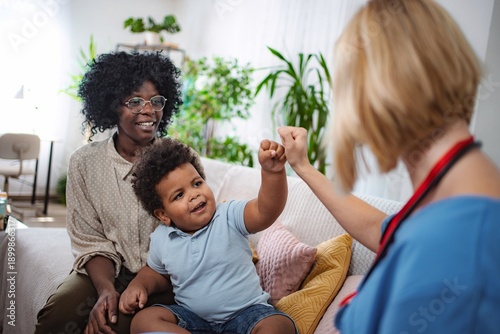 Home visit by family doctor