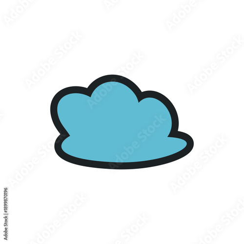 cartoon cloud cute simple draw