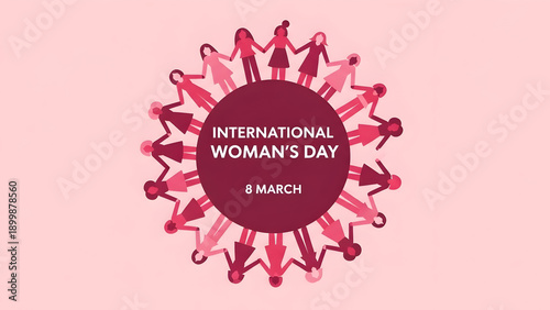 International women's day celebration graphic