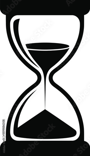modern minimal hourglass icon vector isolated on white background