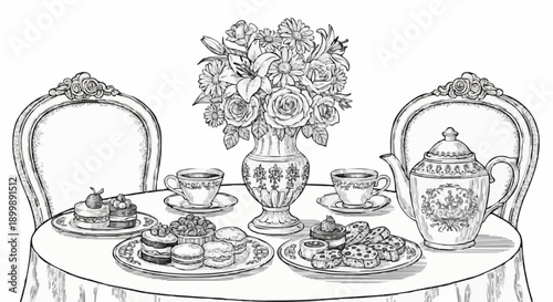 Porcelain designs for afternoon tea parties with dark green colour