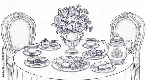 Porcelain designs for afternoon tea parties with dark green colour